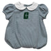 UNC at Charlotte Embroidered Hunter Green Gingham Girls Baby Bubble Short Sleeve