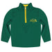 North Dakota Bison Hand Sketched Vive La Fete Impressions Artwork  Green Quarter Zip Pullover V1