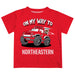 Northeastern University Huskies  Vive La Fete Monster Truck Boys Game Day Red Short Sleeve Tee