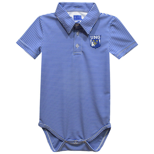 North Georgia Nighthawks Embroidered Royal Stripe Knit Boys Polo Bodysuit