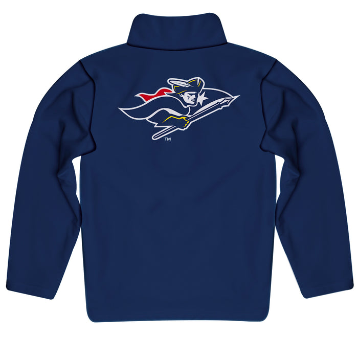 Southern New Hampshire University Penmen Vive La Fete Game Day Solid Blue Quarter Zip Pullover Sleeves