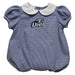 New Hampshire Wildcats UNH Embroidered Navy Gingham Girls Baby Bubble Short Sleeve