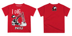 Northern Illinois Huskies Vive La Fete Excavator Boys Game Day Red Short Sleeve Tee - Vive La Fête - Online Apparel Store