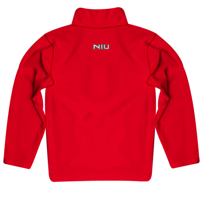 Northern Illinois Huskies Vive La Fete Logo and Mascot Name Womens Red Quarter Zip Pullover - Vive La Fête - Online Apparel Store