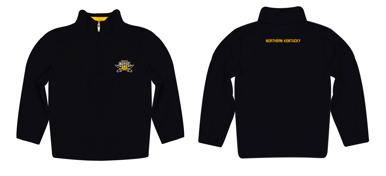 Northern Kentucky Norse Vive La Fete Logo and Mascot Name Womens Black Quarter Zip Pullover - Vive La Fête - Online Apparel Store