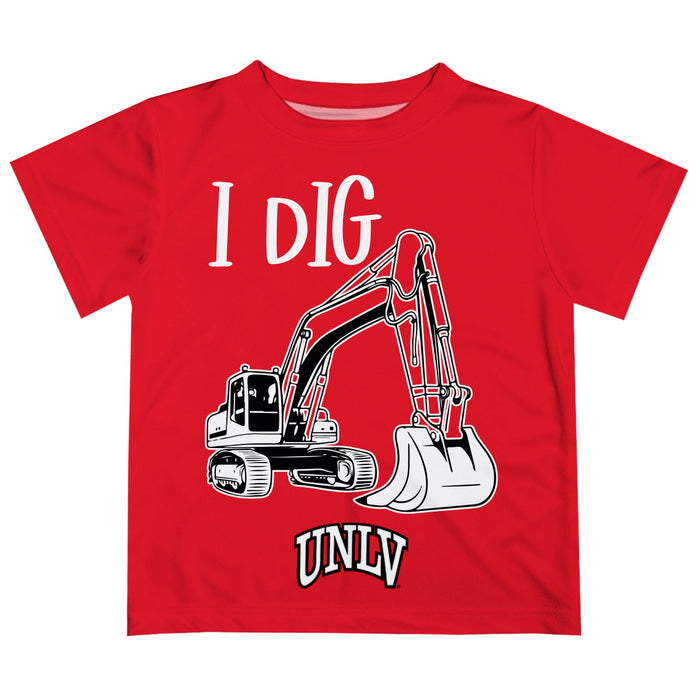 UNLV Rebels Vive La Fete Excavator Boys Game Day Red Short Sleeve Tee