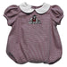 New Mexico State University Aggies Embroidered Maroon Gingham Girls Baby Bubble Short Sleeve