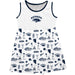 University of Nevada Reno Wolfpack Sleeveless Tank Dress Girls White Repeat Print Hand Sketched Vive La Fete Impressions