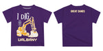 University at Albany Great Danes UALBANY  Vive La Fete Excavator Boys Game Day Purple Short Sleeve Tee - Vive La Fête - Online Apparel Store