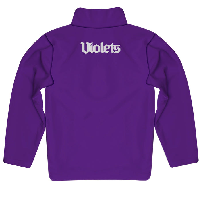 New York Violets Vive La Fete Logo and Mascot Name Womens Purple Quarter Zip Pullover - Vive La Fête - Online Apparel Store