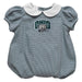 Ohio University Bobcats Embroidered Hunter Green Gingham Girls Baby Bubble Short Sleeve