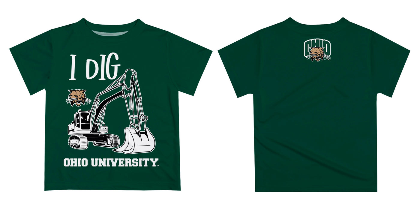 Ohio University Bobcats Vive La Fete Excavator Boys Game Day Green Short Sleeve Tee - Vive La Fête - Online Apparel Store