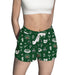 Ohio University Bobcats Repeat Print Hand Sketched Vive La Fete Impressions Artwork Womens Green Lounge Shorts