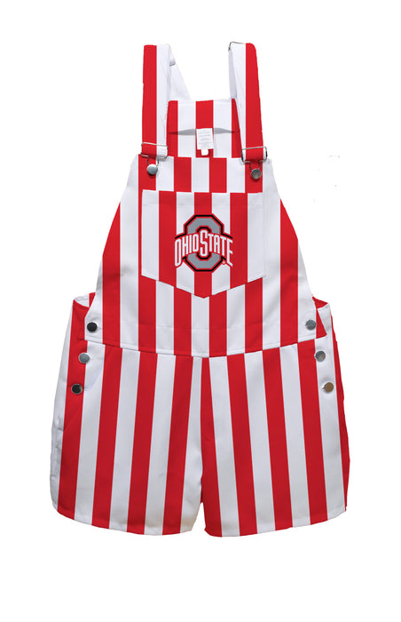 Ohio State Buckeyes Vive La Fete Stripes Overall Short Team Bibs