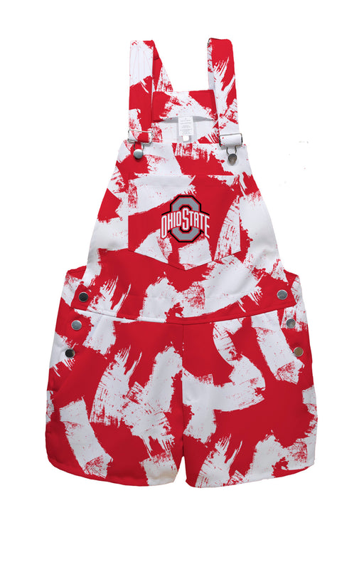 Ohio State Buckeyes Vive La Fete Paint Brush Desing Overall Short Team Bibs