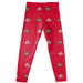 Ohio State Buckeyes Vive La Fete Girl Game Day All Over Two Logos Elastic Waist Classic Play Red Leggings Tights