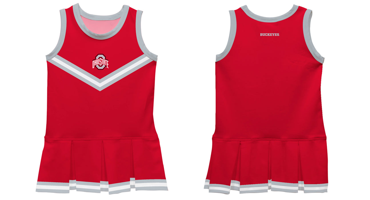 Ohio State Buckeyes Vive La Fete Game Day Red Sleeveless Cheerleader Dress