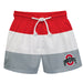 Ohio State Buckeyes Vive La Fete Red And White Stripes Swimtrunks V1