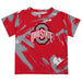 Ohio State Buckeyes Vive La Fete Boys Game Day Red Short Sleeve Tee Paint Brush