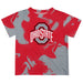 Ohio State Buckeyes Vive La Fete Marble Boys Game Day Red Short Sleeve Tee