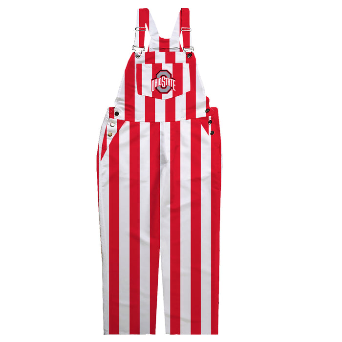 Ohio State Buckeyes Vive La Fete Blue Stripes Logo Womens Overall Team Bibs