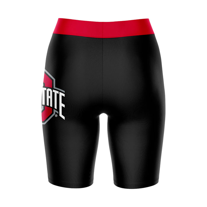 Ohio State Buckeyes Vive La Fete Game Day Logo on Thigh and Waistband Black And Red Women Bike Short