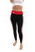 Ohio State Buckeyes La Fete Game Day Collegiate Black Stripes Women Gray Yoga Leggings 2 Waist Tights