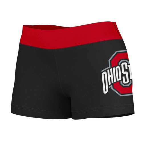 Ohio State Buckeyes Vive La Fete Game Day Collegiate Leg Color Block Women Black and Red  Optimum Yoga Short