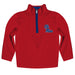 Ole Miss Rebels Hand Sketched Vive La Fete Impressions Artwork  Red Quarter Zip Pullover V1