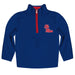 Ole Miss Rebels Hand Sketched Vive La Fete Impressions Artwork  Blue Quarter Zip Pullover V1