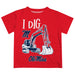 Ole Miss Rebels Vive La Fete Excavator Boys Game Day Red Short Sleeve Tee