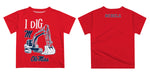 Ole Miss Rebels Vive La Fete Excavator Boys Game Day Red Short Sleeve Tee - Vive La Fête - Online Apparel Store