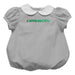 Oregon University Embroidered Gray Gingham Girls Baby Bubble Short Sleeve