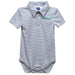 Oregon Duck Embroidered Gray Stripe Knit Boys Polo Bodysuit