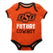 Oklahoma State Solid Orange Boys Onesie Short Sleeve