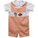 Oklahoma State Smocked Orange Gingham Jon Jon and Short Sleeve Shirt