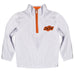 OSU Cowboys Hand Sketched Vive La Fete Impressions Artwork  White Quarter Zip Pullover V1