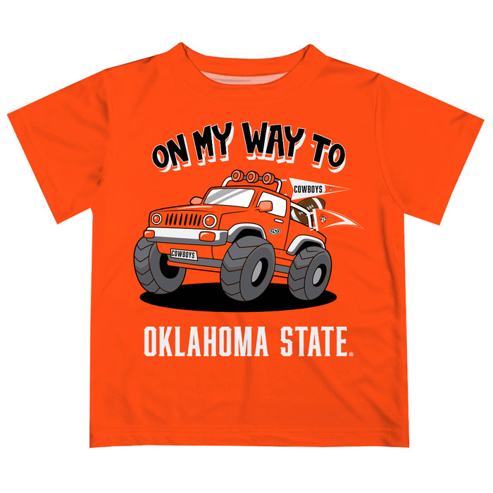 OSU Cowboys Vive La Fete Monster Truck Boys Game Day Orange Short Sleeve Tee