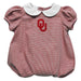 Oklahoma Sooners Embroidered Red Gingham Baby Bubble Short Sleeve