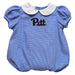 Pittsburgh Panthers UP Embroidered Royal Gingham  Baby Bubble Short Sleeve