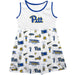 Pittsburgh Panthers UP Sleeveless Tank Dress Girls White Repeat Print Hand Sketched Vive La Fete Impressions