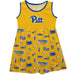 Pittsburgh Panthers UP Sleeveless Tank Dress Girls Gold Repeat Print Hand Sketched Vive La Fete Impressions