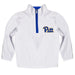 Pittsburgh Panthers UP Hand Sketched Vive La Fete Impressions Artwork  White Quarter Zip Pullover V1