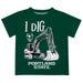 Portland State Vikings Vive La Fete Excavator Boys Game Day Green Short Sleeve Tee