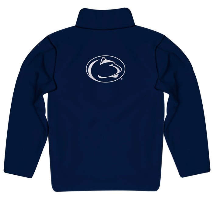 Penn State Nittany Lions Vive La Fete Game Day Solid Navy Quarter Zip Pullover Sleeves