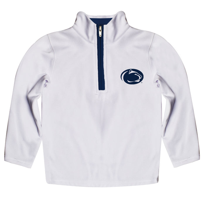 Penn State Nittany Lions Hand Sketched Vive La Fete Impressions Artwork  White Quarter Zip Pullover V1