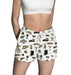 Purdue University Boilermakers Repeat Print Hand Sketched Vive La Fete Impressions Artwork Womens White Lounge Shorts