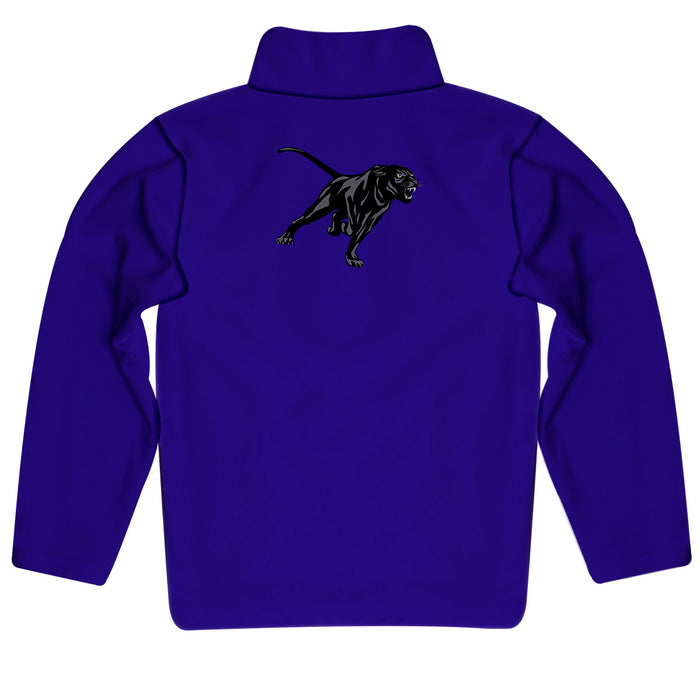 Prairie View A&M University Panthers PVAMU Vive La Fete Game Day Solid Purple Quarter Zip Pullover Sleeves