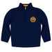 Quinnipiac University Bobcats Vive La Fete Game Day Solid Navy Quarter Zip Pullover Sleeves