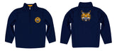 Quinnipiac University Bobcats Vive La Fete Game Day Solid Navy Quarter Zip Pullover Sleeves - Vive La Fête - Online Apparel Store